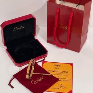 Cartier love bracelet size 16 gold